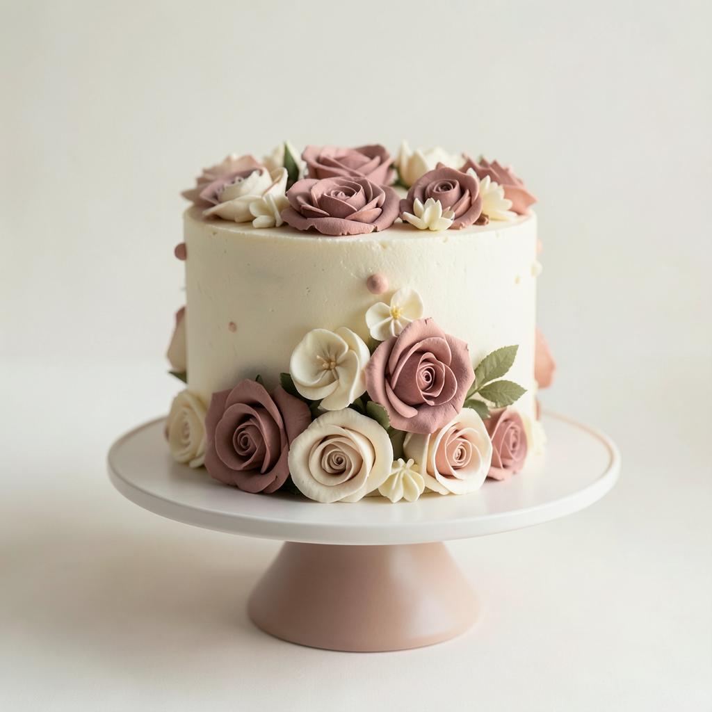 Bolo floral artesanal